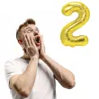 balon foliowy cyfra 2 zloty partypal 16 dgt