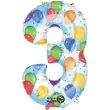 balon foliowy cyfra 3 baloniki amscan 34 dgt