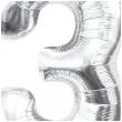 balon foliowy cyfra 3 beauty charm srebrny godan 33 dgt