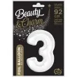 balon foliowy cyfra 3 bialy godan 36 dgt