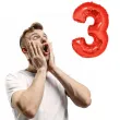 balon foliowy cyfra 3 czerwony funny fashion 40 dgt