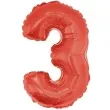 balon foliowy cyfra 3 czerwony oem 16 dgt