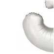 balon foliowy cyfra 3 dekoracja na urodziny srebrny matowy 34 dgt