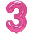 balon foliowy cyfra 3 fuksja partypal 16 dgt