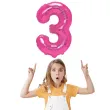 balon foliowy cyfra 3 fuksja partypal 16 dgt