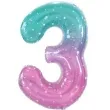 balon foliowy cyfra 3 kosmos teczowy godan 31 dgt