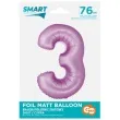 balon foliowy cyfra 3 lawendowy matowy godan 30 dgt