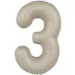balon foliowy cyfra 3 mat kremowe latte folat 34 dgt