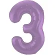 balon foliowy cyfra 3 metaliczny mat fioletowy folat 34 dgt