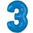 balon foliowy cyfra 3 niebieski amscan 26 dgt