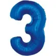 balon foliowy cyfra 3 niebieski folat 34 dgt