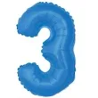 balon foliowy cyfra 3 niebieski godan 14 dgt