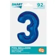 balon foliowy cyfra 3 niebieski godan 36 dgt