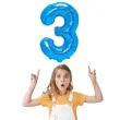 balon foliowy cyfra 3 niebieski partypal 16 dgt