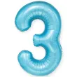 balon foliowy cyfra 3 niebieski partypal 39 dgt