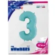 balon foliowy cyfra 3 niebieski pastel grabo 26 dgt
