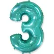 balon foliowy cyfra 3 niebieski tiffany flexmetal 34 dgt
