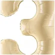 balon foliowy cyfra 3 pastel bezowy partydeco 34 dgt