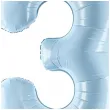 balon foliowy cyfra 3 pastel blekitny partydeco 34 dgt