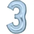 balon foliowy cyfra 3 satynowy niebieski amscan 34 dgt
