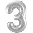 balon foliowy cyfra 3 srebrny folat 34 dgt