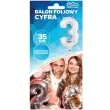 balon foliowy cyfra 3 srebrny godan 14 dgt