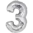 balon foliowy cyfra 3 srebrny godan 34 dgt