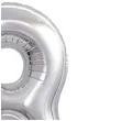 balon foliowy cyfra 3 stojaca srebrny godan 15 dgt