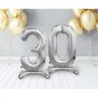 balon foliowy cyfra 3 stojaca srebrny godan 29 dgt