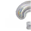 balon foliowy cyfra 3 stojaca srebrny holograficzny godan 28 dgt