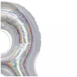 balon foliowy cyfra 3 stojaca srebrny holograficzny godan 28 dgt