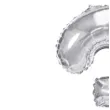 balon foliowy cyfra 3 stojaca srebrny partydeco 27 dgt