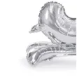 balon foliowy cyfra 3 stojaca srebrny partydeco 27 dgt