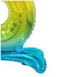 balon foliowy cyfra 3 stojaca teczowy godan 29 dgt
