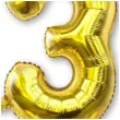balon foliowy cyfra 3 stojaca zlota dekoracjepolska 30 dgt