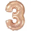 balon foliowy cyfra 3 szampanski flexmetal 34 dgt