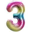 balon foliowy cyfra 3 teczowy godan 34 dgt