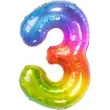 balon foliowy cyfra 3 yummy gummy rainbow teczowy folat 34 dgt