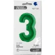 balon foliowy cyfra 3 zielony grabo