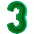 balon foliowy cyfra 3 zielony grabo 40 dgt