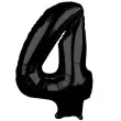 balon foliowy cyfra 4 czarny amscan 26 dgt