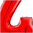 balon foliowy cyfra 4 czerwony grabo 26 dgt