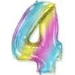 balon foliowy cyfra 4 gradient pastelowy flexmetal 34 dgt