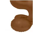 balon foliowy cyfra 4 mat stojaca braz czekoladowy folat 28 dgt