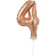 balon foliowy cyfra 4 micro rozowe zloto godan 5 dgt