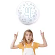 balon foliowy cyfra 4 niebieska transparentny tuban 18 orb