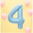 balon foliowy cyfra 4 niebieski jasny partydeco 34 dgt