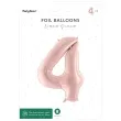 balon foliowy cyfra 4 pastel rozowy jasny partydeco 34 dgt