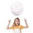 balon foliowy cyfra 4 rozowa transparentny tuban 18 orb