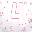balon foliowy cyfra 4 rozowa transparentny tuban 18 orb
